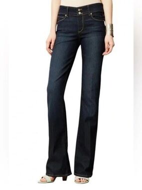 PAIGE Dark Blue Hidden Hills Flare Jeans